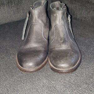 COPY - BLACKSTONE CHARCOAL LEATHER BOOTIES